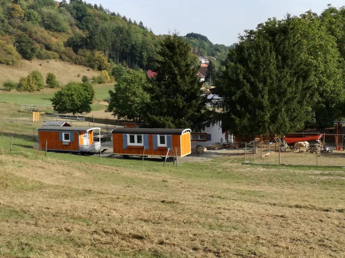 Zuruck Zur Natur - Urlaub Im Zirkuswagen, Sommeratelier Oder Schindelwagen Adenbach Eksteriør bilde